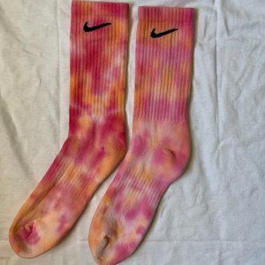 PINK SUNSET Tie Dye Nike Socks